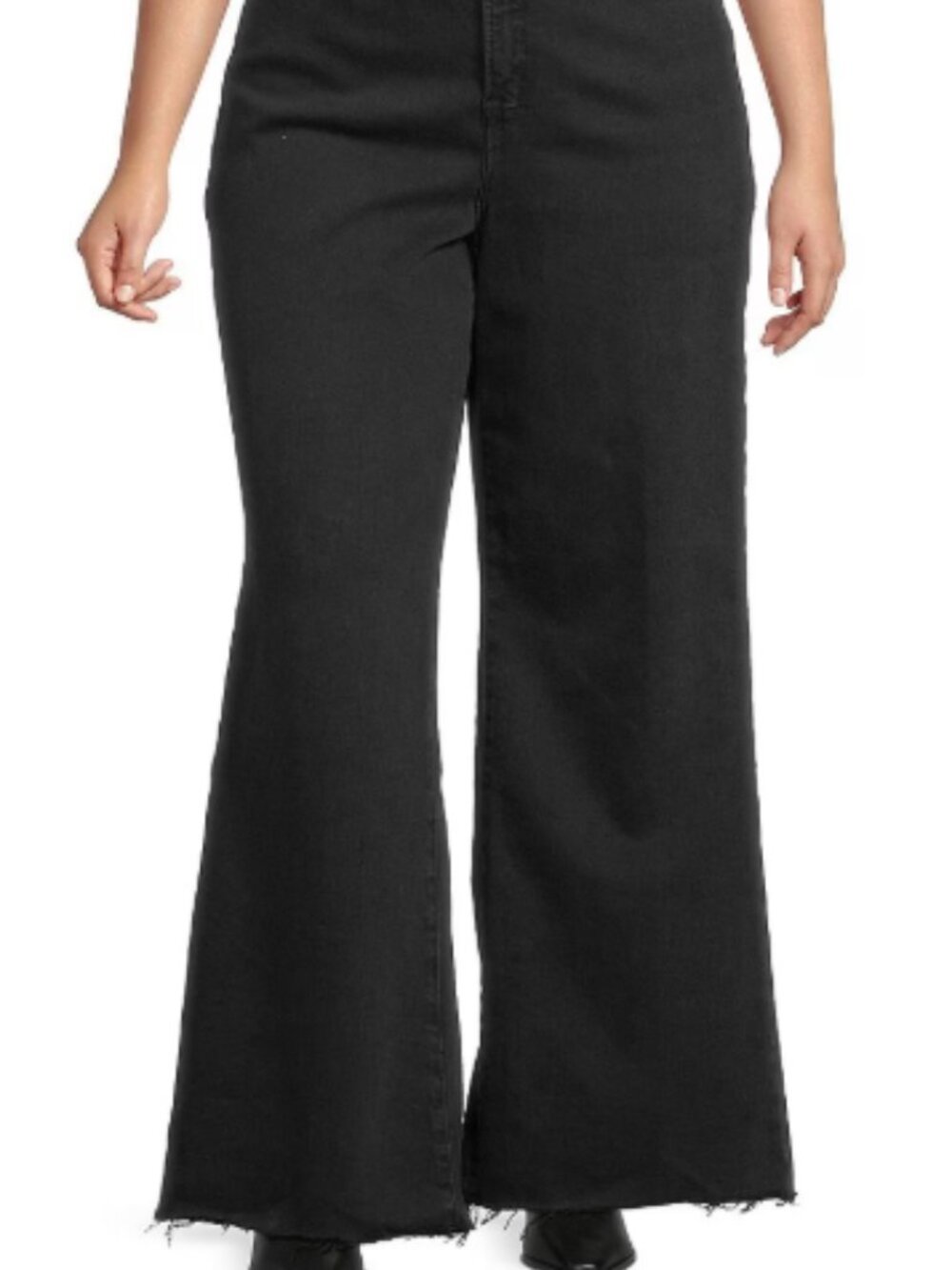 Good American Wide Leg Flare Jeans – Size 28 – Good Condition 🖤